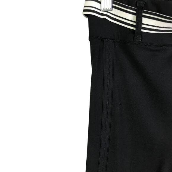 Solid & Striped Sport Leggings Womens S/P Black Striped Belt Angled Hem Stretch - Picture 5 of 7